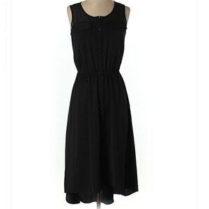 Ann Taylor Black Button Down Dress S